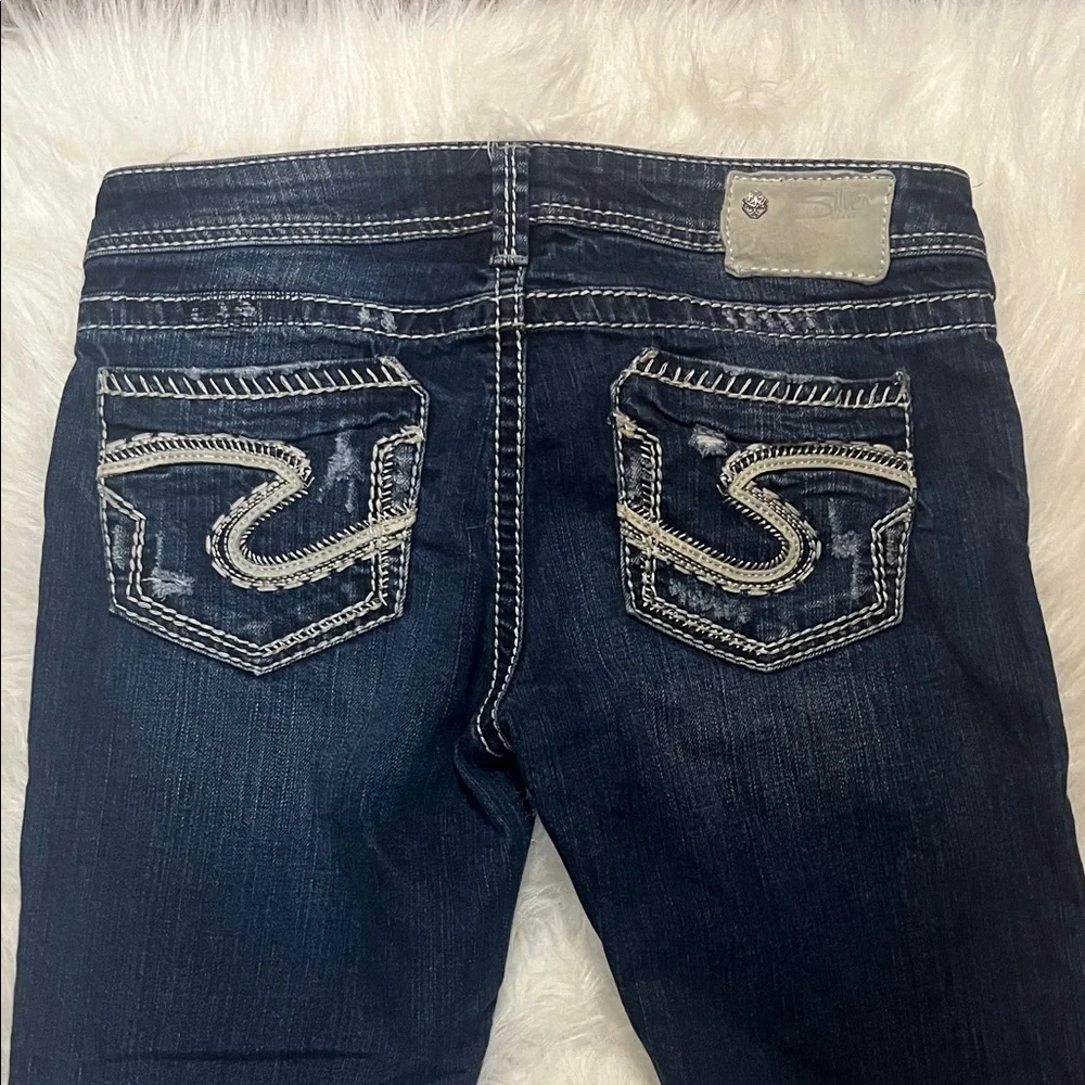 Silver Jeans Dark Blue Boot Cut Jeans - Picture 5 of 7